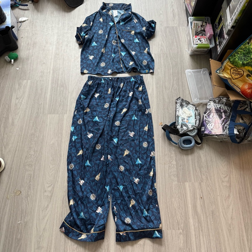 Blue Patterned Pajama Set Disneyland